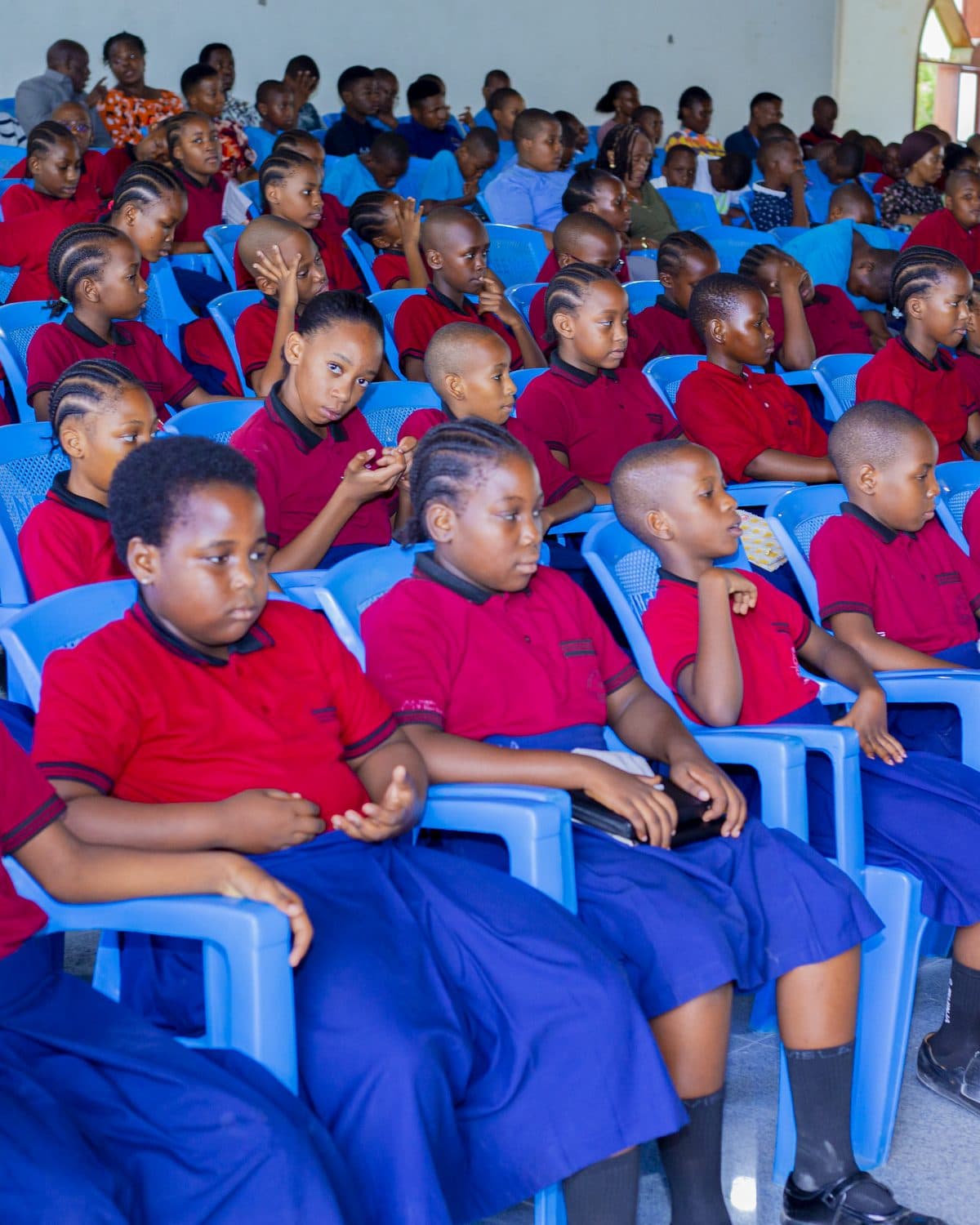 Sunday school children at the service