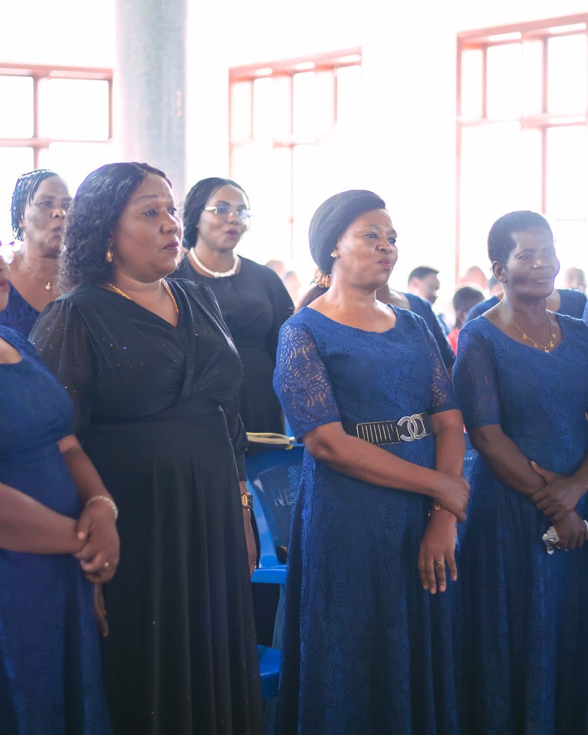 A choir in full voice