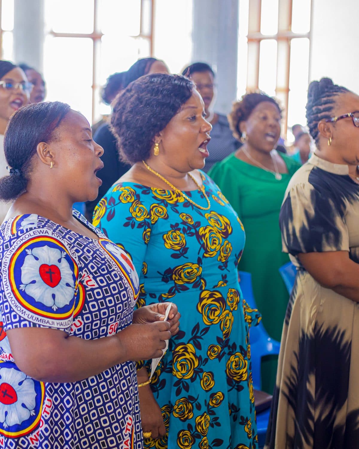 A choir of KKKT Mbezi Luis singing