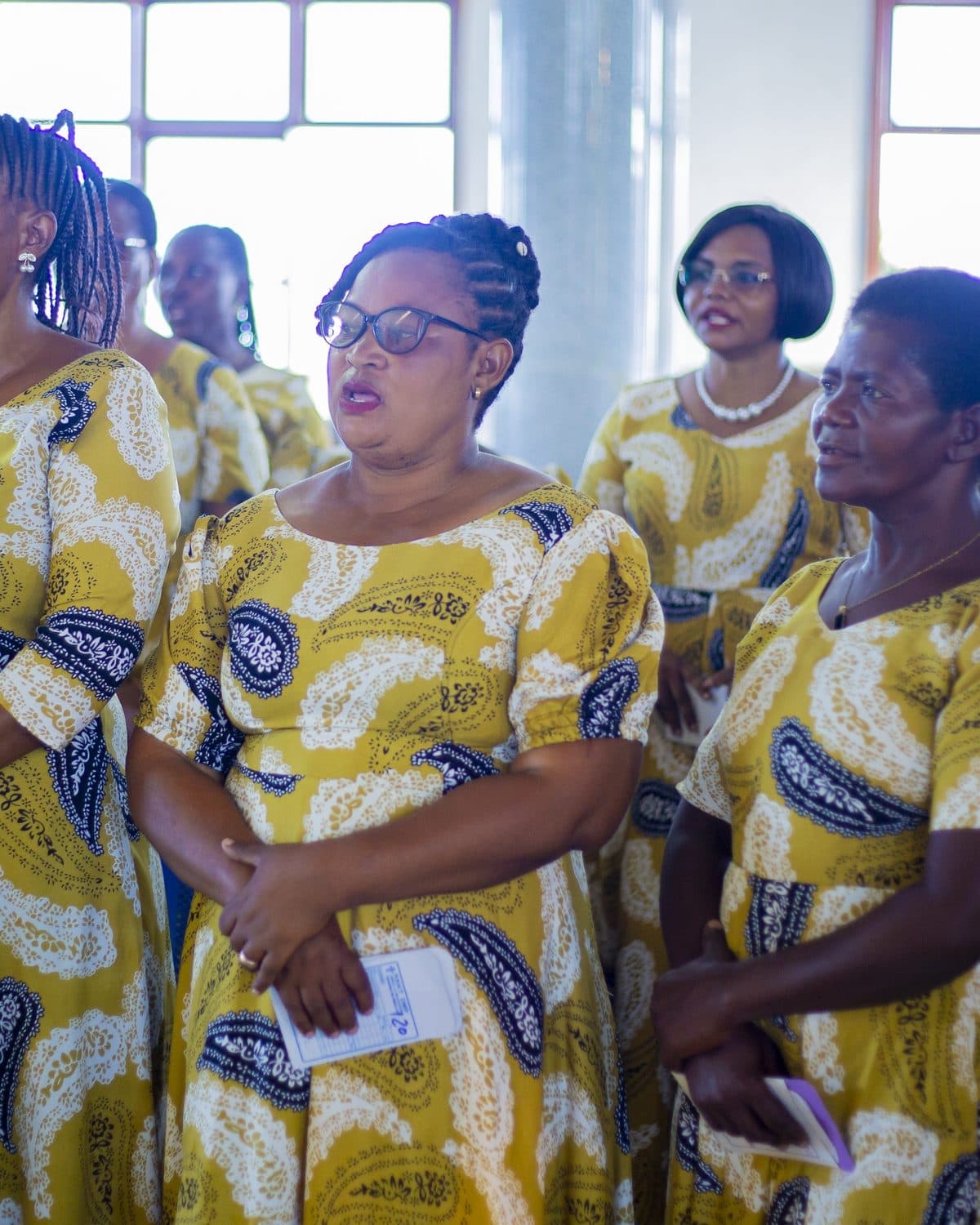 The choir singing