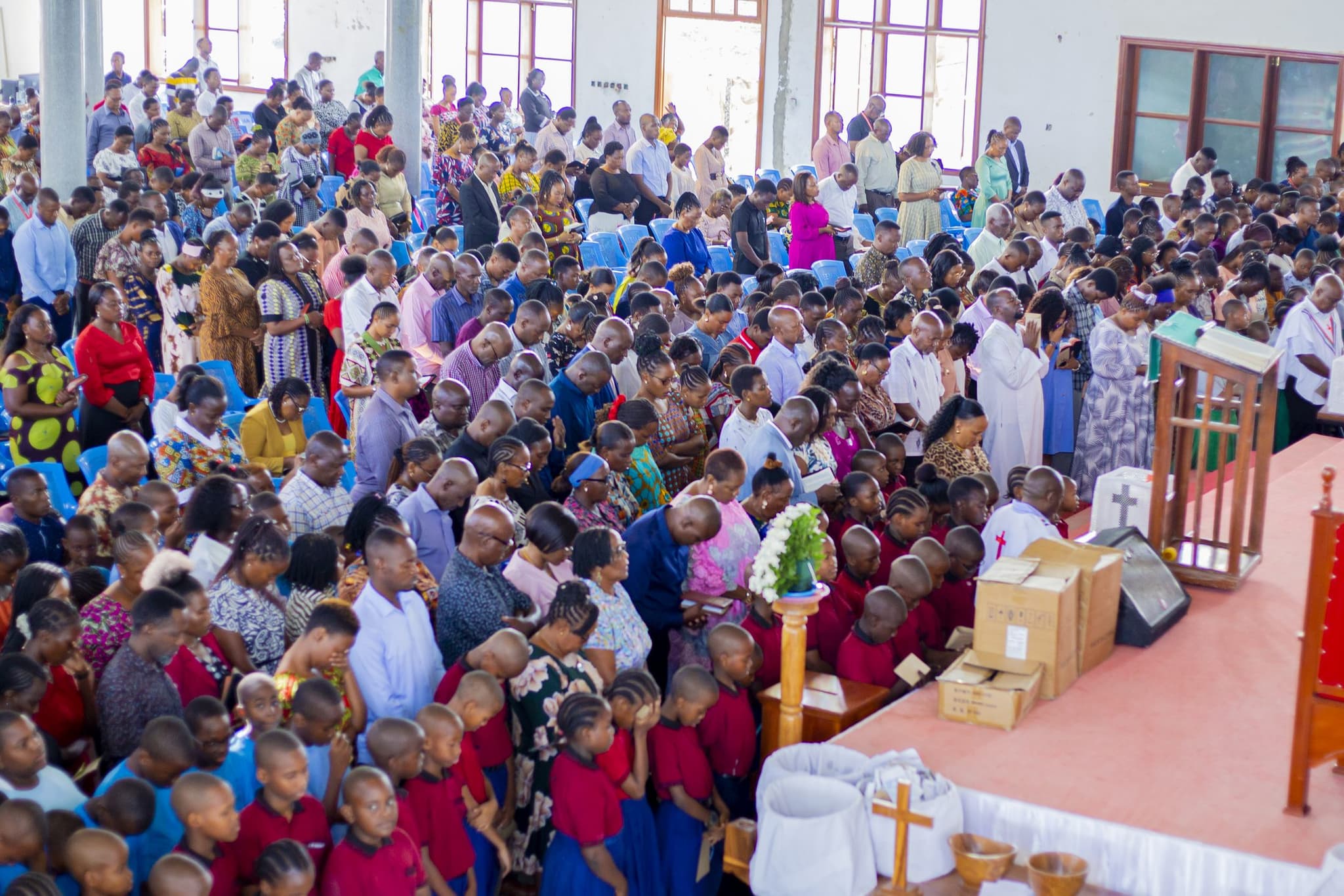 The sanctuary of Mbezi Luis Lutheran Church