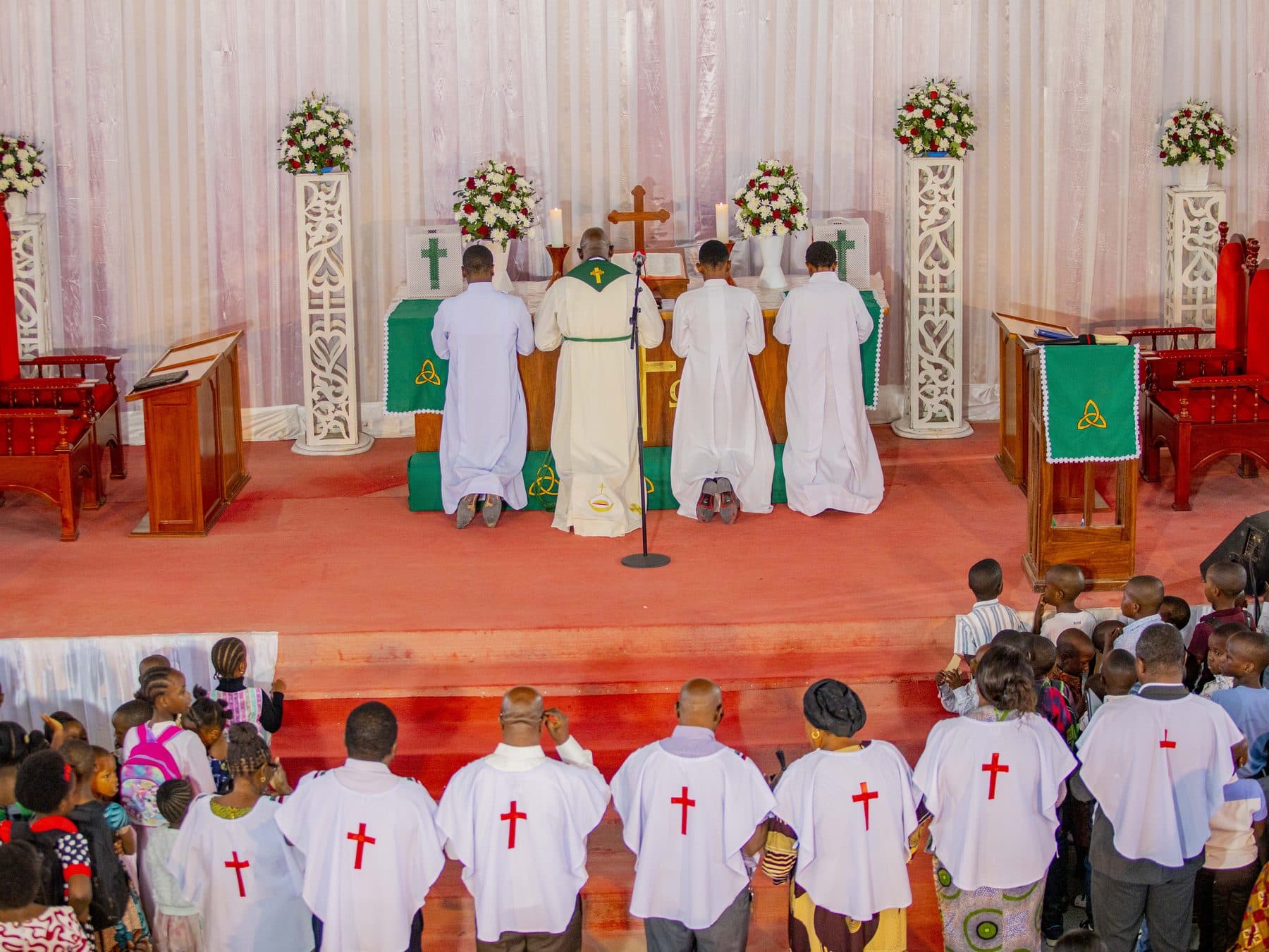 Mbezi Luis Lutheran Church sanctuary, viewed from the upper balcony