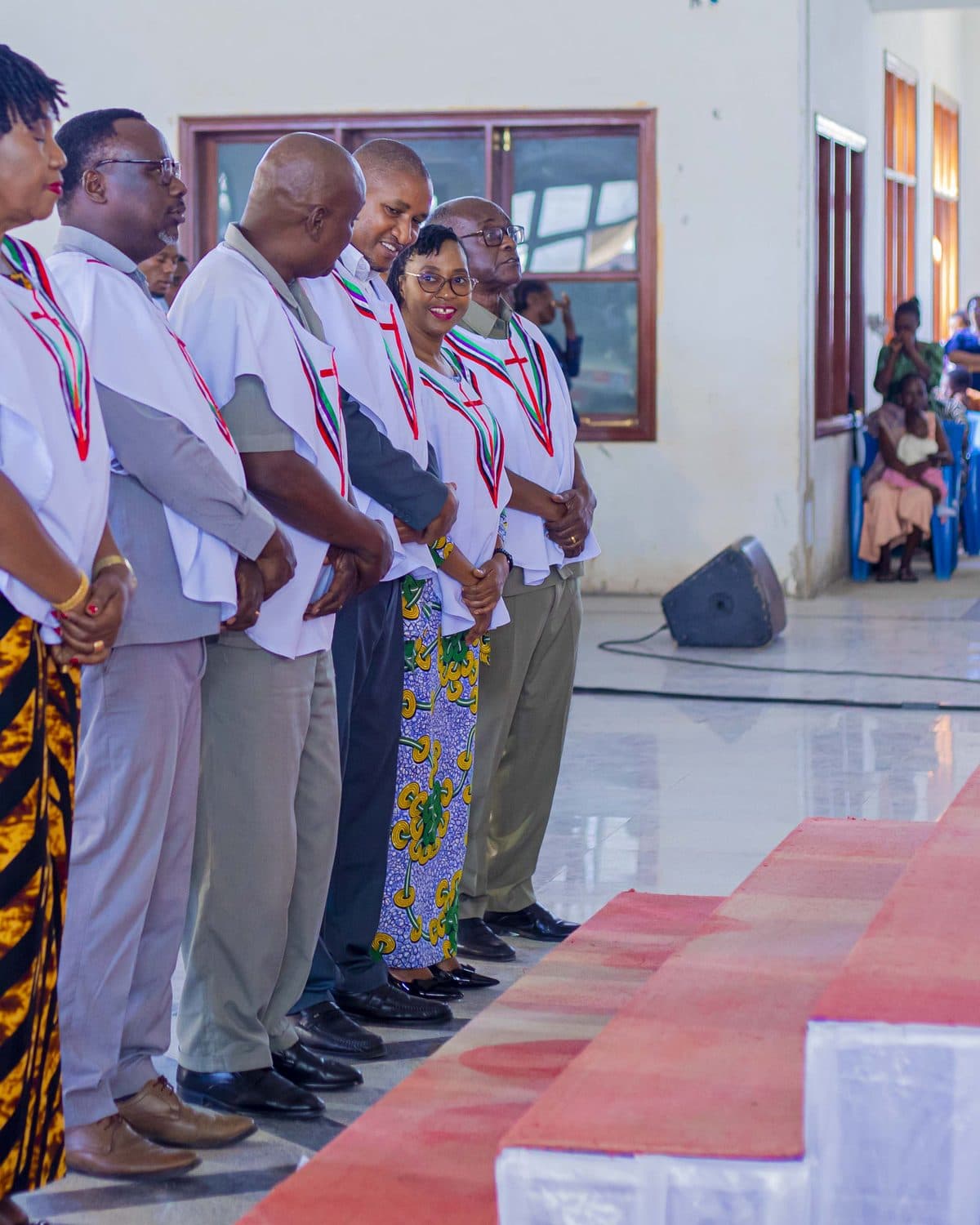 The elders entering for the service