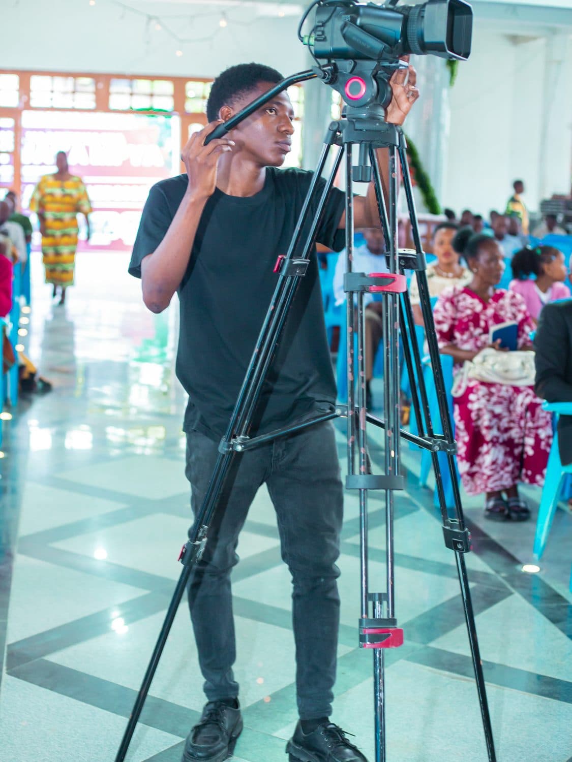 Filming the service